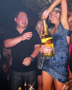 Partying Paris Hilton at San Tropez