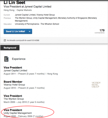 Li Lin Seet - early connections with UBG buy out