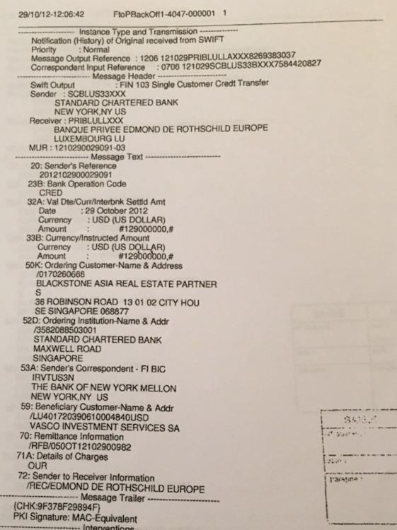 Blackstone BVI nya direjista ngena siti alamat opis ti disewa di Singapura – 36 Robinson Road. Dokumen ti ditemu Sarawak Report ngamatka penerang madahka Khadem nya siku pemegai sher dalam Vasco Trust