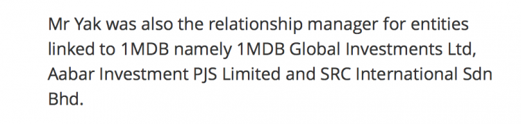 mere coincidence or was Yak a key link between the parties in the 1MDB scandal? [Singapore Business Times]