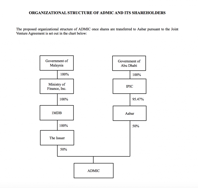 Goldman outlined the proposed structure of the joint venture when publishing the offering, but made clear only 1MDB was raising money at that time