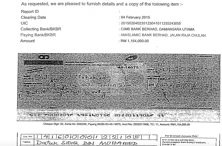 RM1,154,000 - for what purpose?