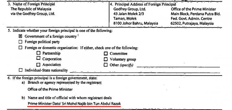 Najib named as the official with whom Healey deals!