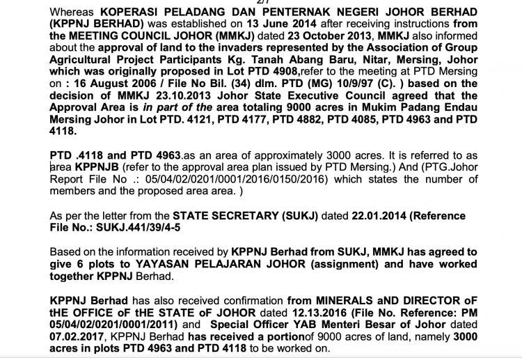 Translated excerpt from the original leases proposed to the cooperative farmers