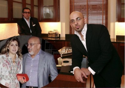 Family line up - Broosk Saib (left), Lana Saib Zahawi (centre) Nadhim Zahawi (then and now, centre right)